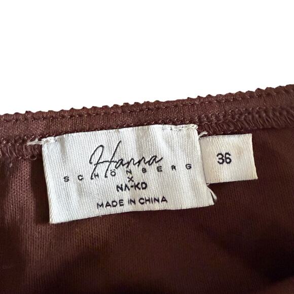 Hanna Schoenberg Brown Fringe Skirt Layered Asymmetrical Hem Festival Boho 4 - Picture 6 of 9